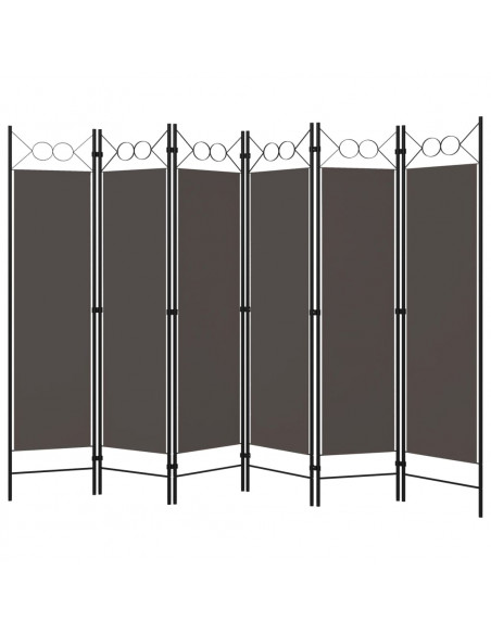 Paravento a 6 Pannelli Antracite 240x180 cm
