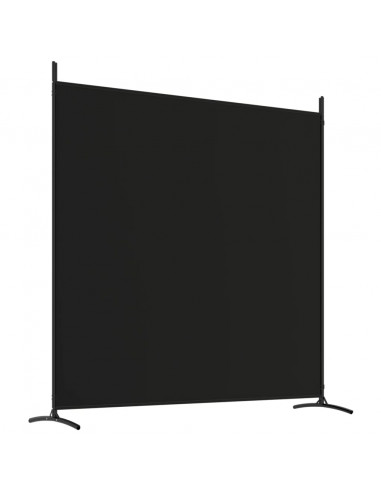 Divisorio a 3 Pannelli Nero 525x180cm in Tessuto