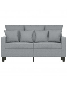Divano a 2 Posti Grigio Chiaro 120 cm in Tessuto 2