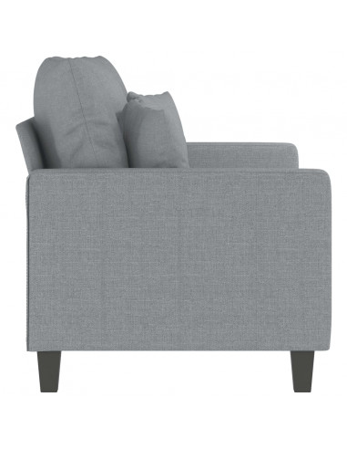 Divano a 2 Posti Grigio Chiaro 120 cm in Tessuto