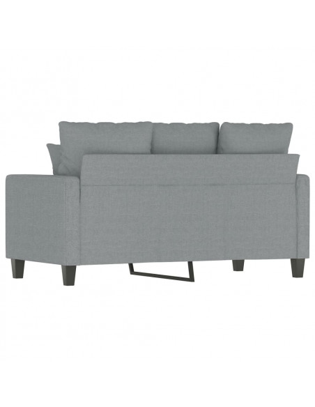 Divano a 2 Posti Grigio Chiaro 120 cm in Tessuto