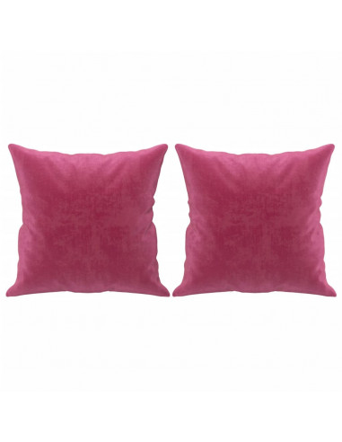 Divano a 3 Posti con Cuscini Rosso Vino 180 cm in Velluto