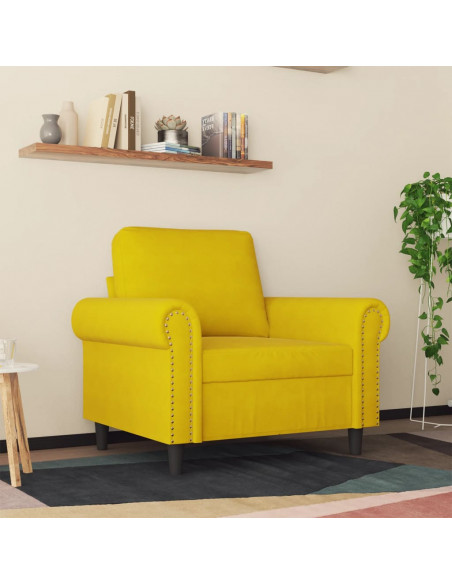 Poltrona Giallo 60 cm Velluto
