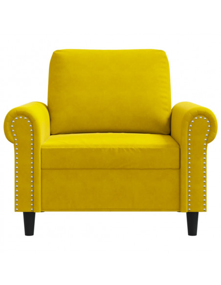 Poltrona Giallo 60 cm Velluto