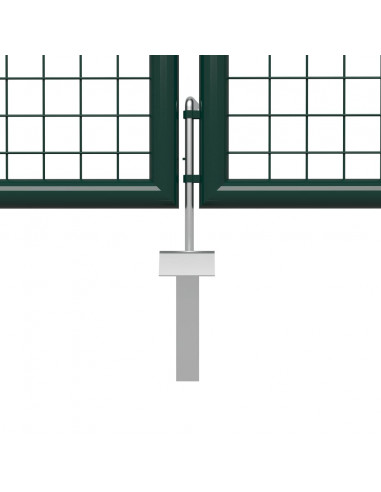 Cancello per Giardino in Acciaio 500x150 cm Verde