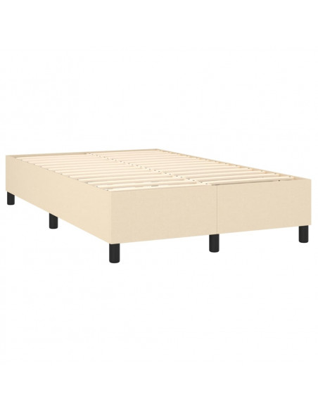 Giroletto a Molle con Materasso Crema 120x200 cm in Tessuto