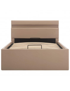 Giroletto Idraulico con LED Cappuccino Similpelle 100x200cm