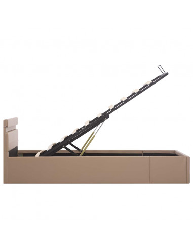 Giroletto Idraulico con LED Cappuccino Similpelle 100x200cm