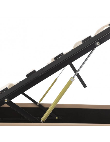 Giroletto Idraulico con LED Cappuccino Similpelle 100x200cm