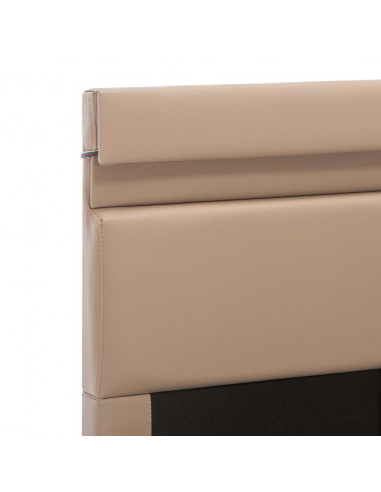 Giroletto Idraulico con LED Cappuccino Similpelle 100x200cm