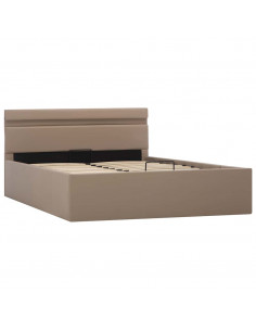 Giroletto Idraulico con LED Cappuccino Similpelle 120x200cm