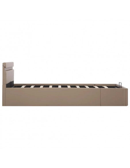 Giroletto Idraulico con LED Cappuccino Similpelle 120x200cm