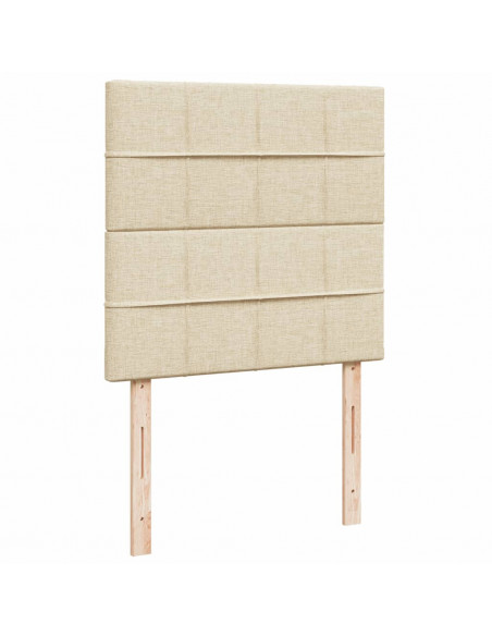 Giroletto a Molle con Materasso Crema 100x200 cm in Tessuto