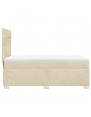 Giroletto a Molle con Materasso Crema 100x200 cm in Tessuto