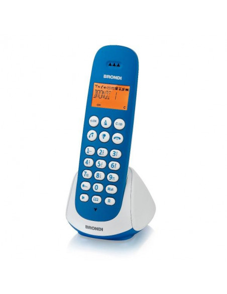 Brondi Adara Telefono DECT Blu, Bianco Identificatore di chiamata