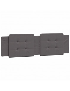 Giroletto con Testiera Grigio 180x200 cm in Similpelle 2