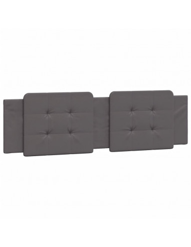 Giroletto con Testiera Grigio 180x200 cm in Similpelle