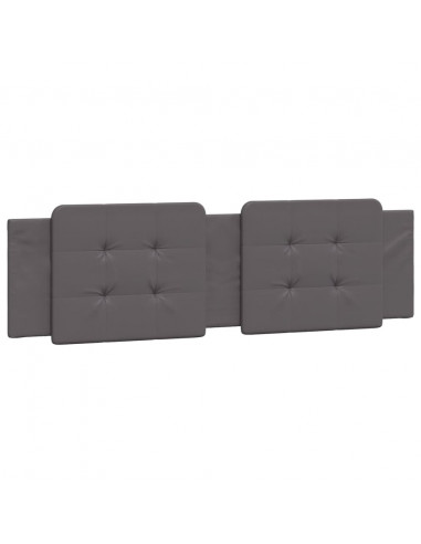 Letto con Materasso Grigio 180x200 cm in Similpelle