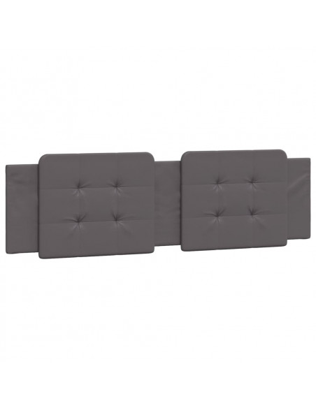Letto con Materasso Grigio 180x200 cm in Similpelle
