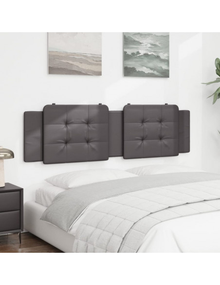 Cuscino Testiera Grigio 180 cm in Similpelle