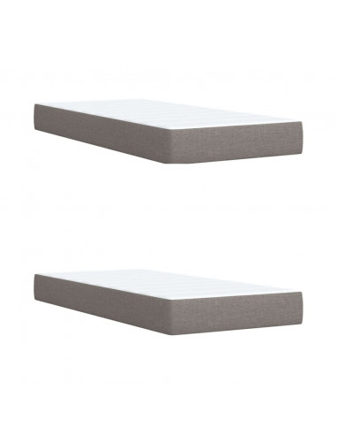 Giroletto a Molle con Materasso Tortora 200x200 cm in Tessuto