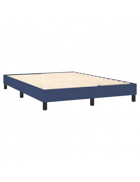Giroletto a Molle con Materasso Blu 140x200 cm in Tessuto