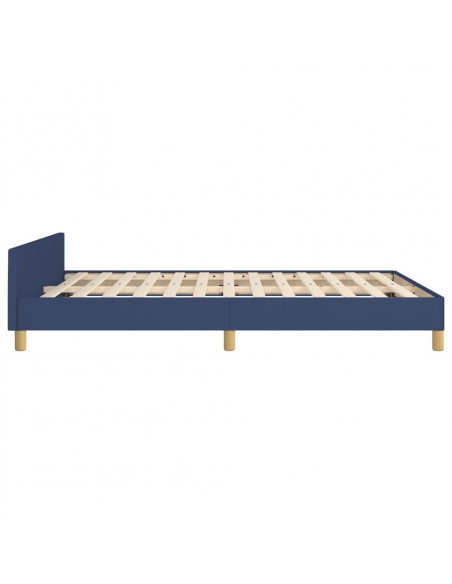Giroletto con Testiera Blu 140x190 cm in Tessuto
