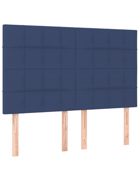 Giroletto con Testiera Blu 140x190 cm in Tessuto