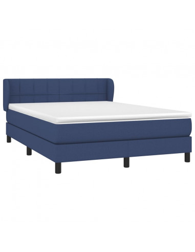 Giroletto a Molle con Materasso Blu 140x190 cm in Tessuto