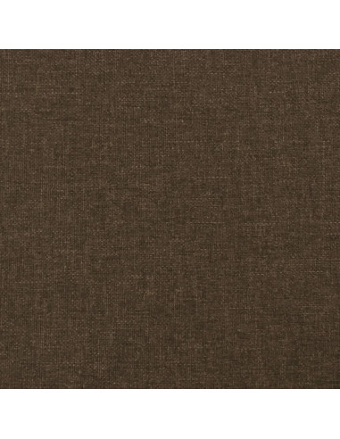 Giroletto con Testiera Marrone Scuro 140x190 cm in Tessuto
