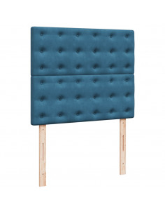 Giroletto a Molle con Materasso Blu 120x190 cm in Velluto