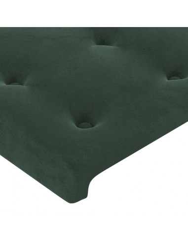 Giroletto con Testiera Verde Scuro 90x190 cm in Velluto