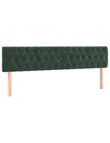 Giroletto a Molle con Materasso Verde Scuro 180x200 cm Velluto