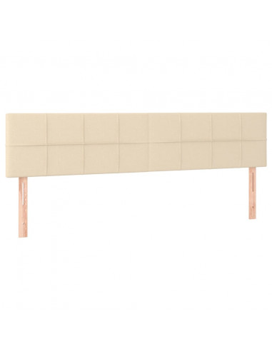 Giroletto a Molle con Materasso Crema 160x200 cm in Tessuto
