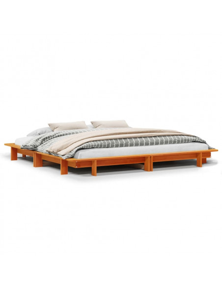 Giroletto Marrone Cera 180x200 cm in Legno Massello di Pino
