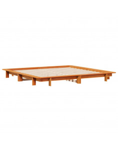 Letto senza Materasso Marrone Cera 180x200 cm in Legno di Pino 2