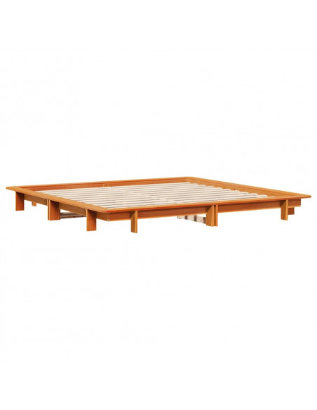 Giroletto Marrone Cera 180x200 cm in Legno Massello di Pino