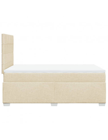 Giroletto a Molle con Materasso Crema 120x190 cm in Tessuto