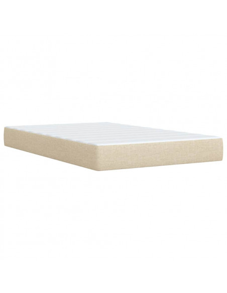 Giroletto a Molle con Materasso Crema 120x200 cm in Tessuto