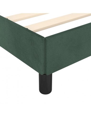 Giroletto con Testiera Verde Scuro 80x200 cm in Velluto