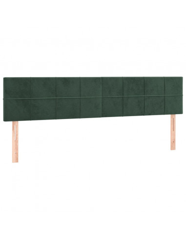 Giroletto a Molle con Materasso Verde Scuro 160x200 cm Velluto