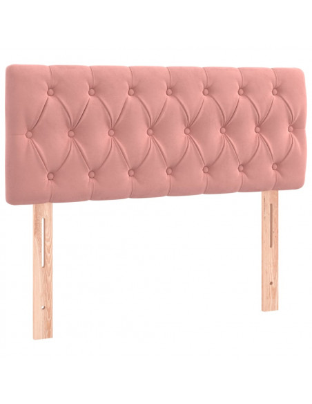 Giroletto a Molle con Materasso Rosa 90x200 cm in Velluto