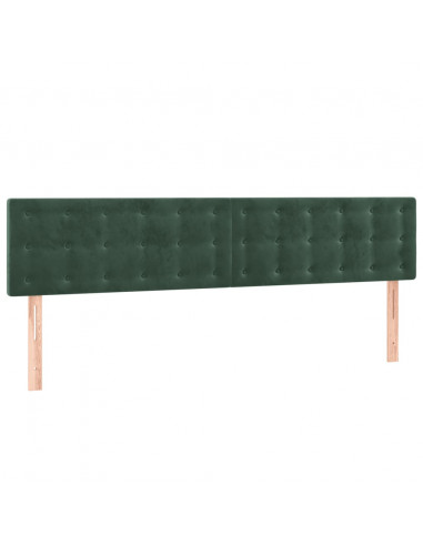 Giroletto a Molle con Materasso Verde Scuro 180x200 cm Velluto