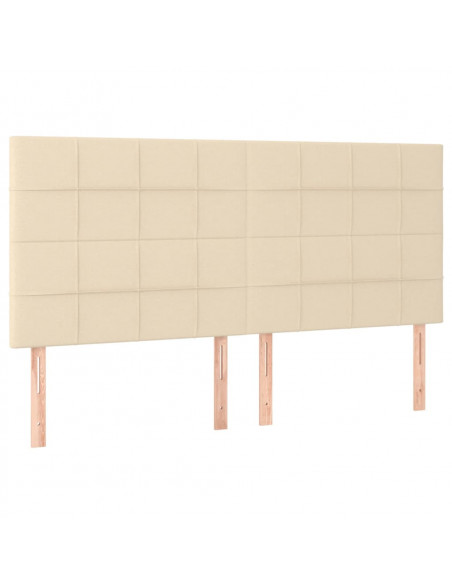 Giroletto a Molle con Materasso Crema 160x200 cm in Tessuto