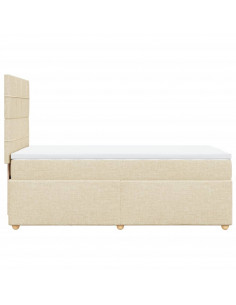 Giroletto a Molle con Materasso Crema 80x200 cm inTessuto