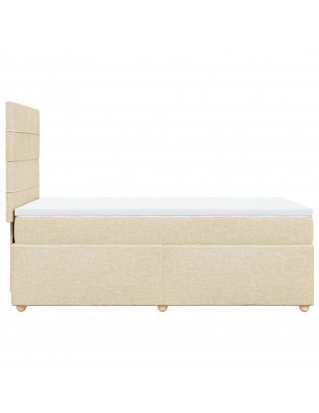 Giroletto a Molle con Materasso Crema 80x200 cm inTessuto