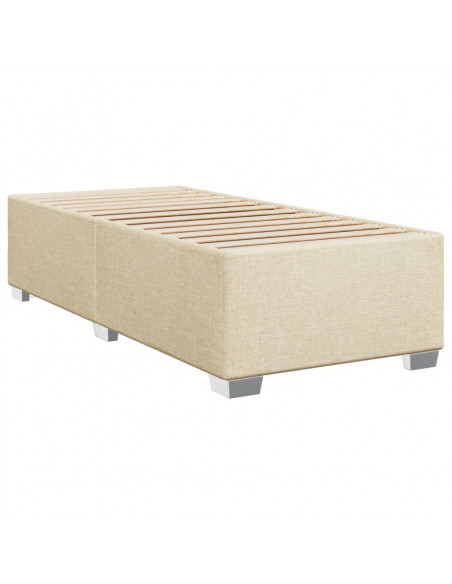 Giroletto a Molle con Materasso Crema 80x200 cm inTessuto