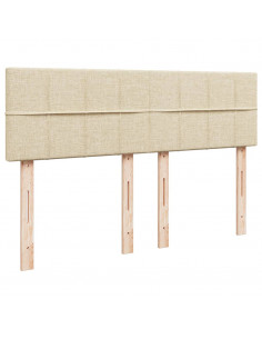 Giroletto a Molle con Materasso Crema 160x200 cm in Tessuto 2