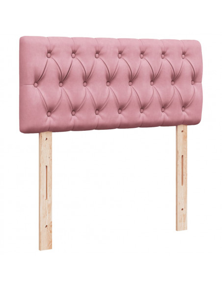 Giroletto a Molle con Materasso Rosa 90x200 cm in Velluto