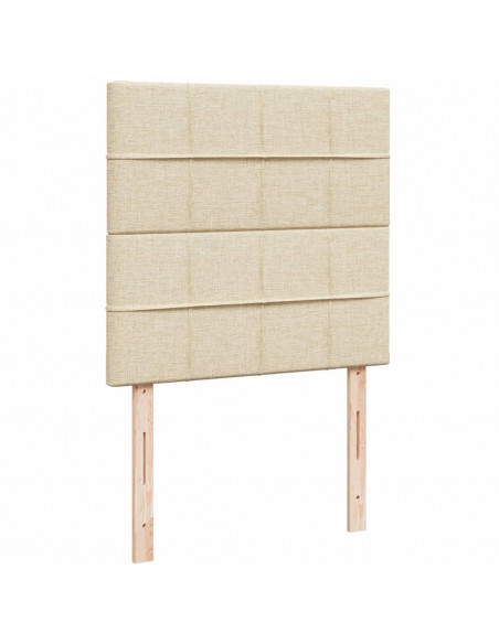 Giroletto a Molle con Materasso Crema 100x200 cm in Tessuto